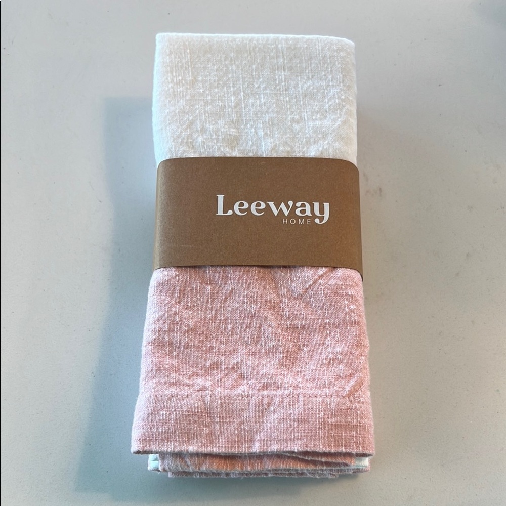 Leeway Home Everyday Cotton Napkins Rose Set of 4 NWT